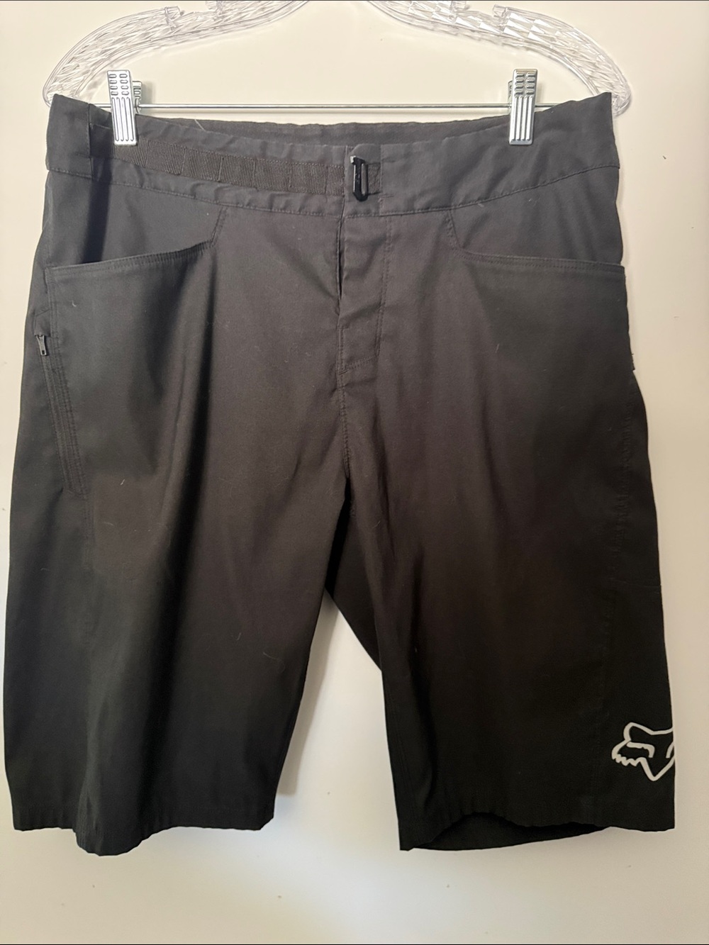 Fox Men’s Black Athletic MTB Shorts with Fox Head Logo